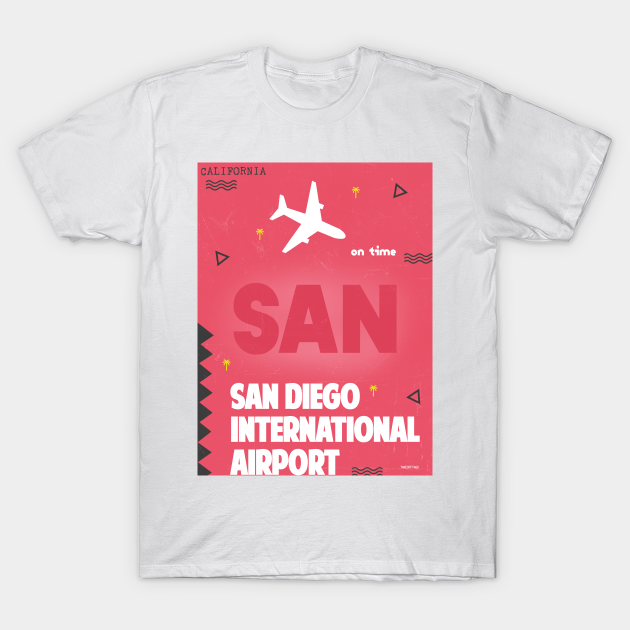 San Diego SAN airport code Airport Code TShirt TeePublic